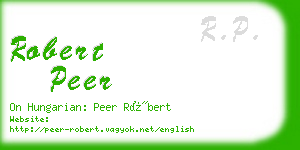 robert peer business card